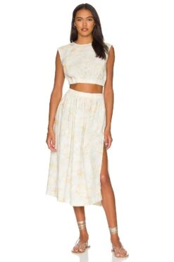 Mary Skirt Blue Glass -Camila coelho || FREE PEOPLE || Bardot Sales AATR WQ7 V4