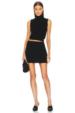 Cashmere Mini Skirt Black -Camila coelho || FREE PEOPLE || Bardot Sales AEXR WQ6 V4