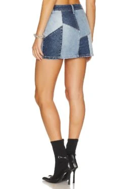 X REVOLVE Benji Skirt Vintage Blue Wash -Camila coelho || FREE PEOPLE || Bardot Sales AFFM WQ36 V3