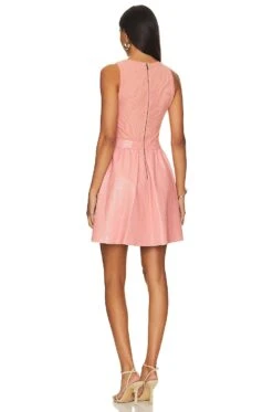 Alice + Olivia Chara Faux Leather Mini Dress Rose 7 Alice + Olivia Chara Faux Leather Mini Dress Rose -Camila coelho || FREE PEOPLE || Bardot Sales ALI WD1048 V3