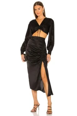 AllSaints Carla Skirt Black -Camila coelho || FREE PEOPLE || Bardot Sales ALLR WQ8 V4