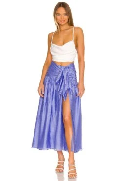 The Flynn Skirt Vista Blue -Camila coelho || FREE PEOPLE || Bardot Sales ATOR WQ18 V4