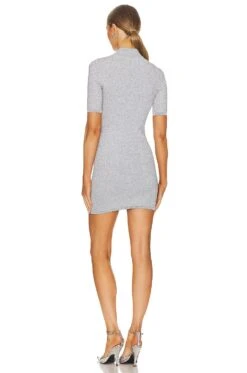 ALEXANDER WANG Short Sleeve Mini Dress W/ Printed Logo Alloy -Camila coelho || FREE PEOPLE || Bardot Sales AWAR WD7 V3
