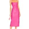 Bardot Helena Faux Leather Dress Hot Pink -Camila coelho || FREE PEOPLE || Bardot Sales BARD WD505 V1