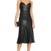 BCBGMAXAZRIA Faux Leather Midi Dress Black -Camila coelho || FREE PEOPLE || Bardot Sales BCB WD893 V1