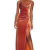BCBGMAXAZRIA Velvet Evening Dress Cinnamon Stick -Camila coelho || FREE PEOPLE || Bardot Sales BCB WD895 V1