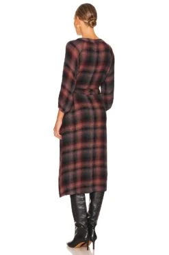 Button Down Midi Dress Canyon Pucker Plaid -Camila coelho || FREE PEOPLE || Bardot Sales BLD WD117 V3