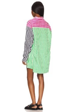 Benny Shirt Pink, Green, & Black -Camila coelho || FREE PEOPLE || Bardot Sales BNCA WS11 V4