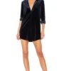 Vella Velvet Mini Dress Navy -Camila coelho || FREE PEOPLE || Bardot Sales BTWR WD88 V1 1