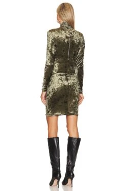 The Nicole Olive Velvet Dress Olive -Camila coelho || FREE PEOPLE || Bardot Sales BUMR WD11 V3