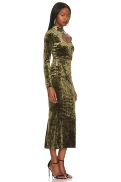 Camila Coelho Arabella Midi Dress Olive Green -Camila coelho || FREE PEOPLE || Bardot Sales COEL WD306 V2