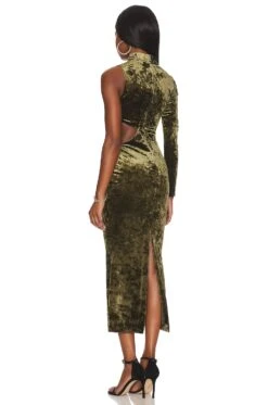 Camila Coelho Arabella Midi Dress Olive Green -Camila coelho || FREE PEOPLE || Bardot Sales COEL WD306 V4