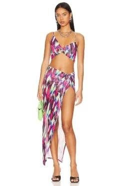 Camila Coelho Serenity Maxi Skirt Blue Hallucinogen -Camila coelho || FREE PEOPLE || Bardot Sales COEL WQ153 V5