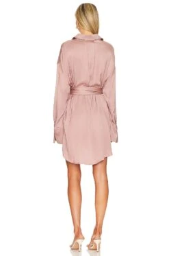 Stretch Silky Woven Essex Shirt Dress Mauve 7 Stretch Silky Woven Essex Shirt Dress Mauve -Camila coelho || FREE PEOPLE || Bardot Sales CSER WD107 V3