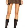 Leo Mini Suede Skirt Leopared