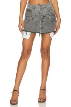 Vintage Double Mini Skirt Black -Camila coelho || FREE PEOPLE || Bardot Sales EBDR WQ18 V1 1