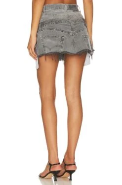 Vintage Double Mini Skirt Black -Camila coelho || FREE PEOPLE || Bardot Sales EBDR WQ18 V3