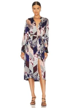 Equipment Leonette Dress Misty Rose Multi