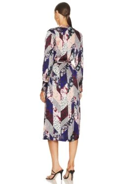 Equipment Leonette Dress Misty Rose Multi -Camila coelho || FREE PEOPLE || Bardot Sales EQUI WD187 V3