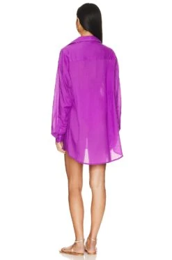 Faithfull The Brand Monita Shirt Dress Violet 9 Faithfull The Brand Monita Shirt Dress Violet -Camila coelho || FREE PEOPLE || Bardot Sales FAIB WD542 V4