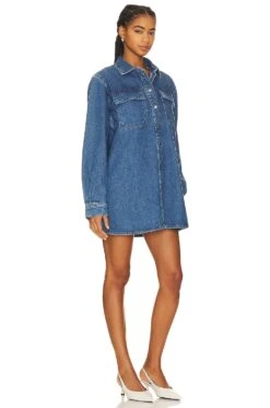FRAME The A-line Shirt Dress Brisk -Camila coelho || FREE PEOPLE || Bardot Sales FAME WD45 V3