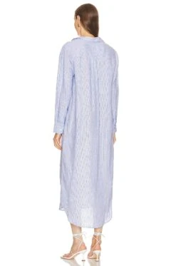Rory Maxi Shirt Dress Blue And White -Camila coelho || FREE PEOPLE || Bardot Sales FNKE WD27 V4