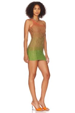 Playa One Shoulder Asymmetrical Mini Dress Pink & Green Ombre 6 Playa One Shoulder Asymmetrical Mini Dress Pink & Green Ombre -Camila coelho || FREE PEOPLE || Bardot Sales HURR WD609 V2
