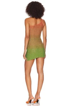 Playa One Shoulder Asymmetrical Mini Dress Pink & Green Ombre 7 Playa One Shoulder Asymmetrical Mini Dress Pink & Green Ombre -Camila coelho || FREE PEOPLE || Bardot Sales HURR WD609 V3