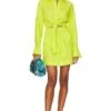 Colbi Shirt Dress Acid Lime -Camila coelho || FREE PEOPLE || Bardot Sales JDAR WD90 V1