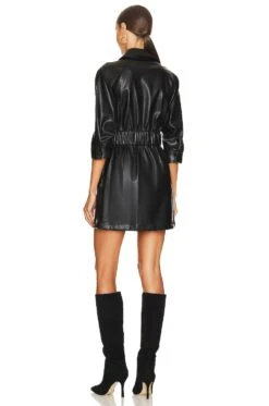 Ashby Faux Leather Mini Dress Black -Camila coelho || FREE PEOPLE || Bardot Sales JSKI WD205 V3