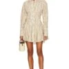 Felicity Mini Shirt Dress Natural White Stripe -Camila coelho || FREE PEOPLE || Bardot Sales JSKI WD259 V1