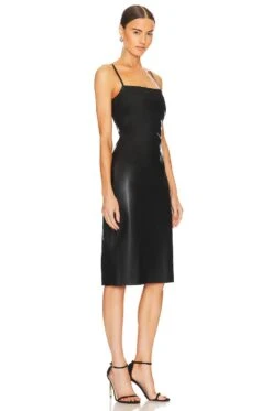 Dream Faux Leather Dress Black -Camila coelho || FREE PEOPLE || Bardot Sales LAGR WD146 V2