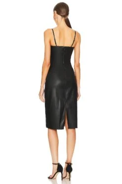 Dream Faux Leather Dress Black -Camila coelho || FREE PEOPLE || Bardot Sales LAGR WD146 V3