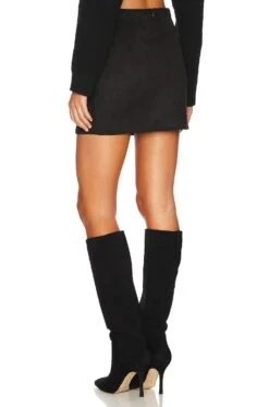 Front Slit Mini Skirt Black 7 Front Slit Mini Skirt Black -Camila coelho || FREE PEOPLE || Bardot Sales LANS WQ14 V3