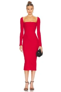 Off The Shoulder Dress Cherry