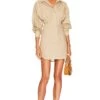 The Ismene Mini Dress Khaki 1 The Ismene Mini Dress Khaki -Camila coelho || FREE PEOPLE || Bardot Sales LCDE WD461 V1