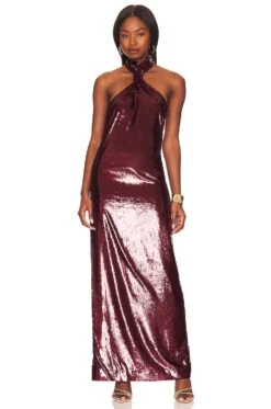 Dune Maxi Dress Burgundy