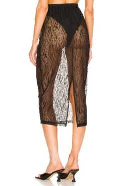 Elowen Midi Skirt Black -Camila coelho || FREE PEOPLE || Bardot Sales LCDE WQ115 V3