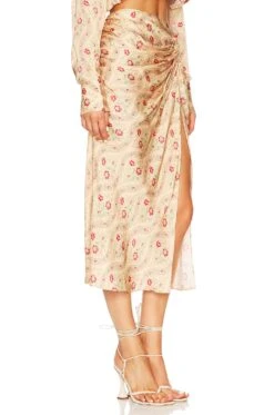Prisca Midi Skirt Ivory Tapestry Multi -Camila coelho || FREE PEOPLE || Bardot Sales LCDE WQ128 V2
