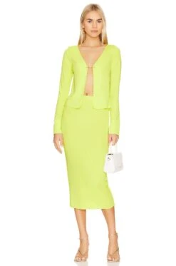 Kellan Midi Skirt Sour Green -Camila coelho || FREE PEOPLE || Bardot Sales LCDE WQ159 V4