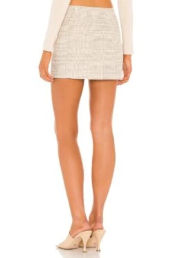 Natalia Mini Skirt Tan & White 8 Natalia Mini Skirt Tan & White -Camila coelho || FREE PEOPLE || Bardot Sales LCDE WQ92 V3