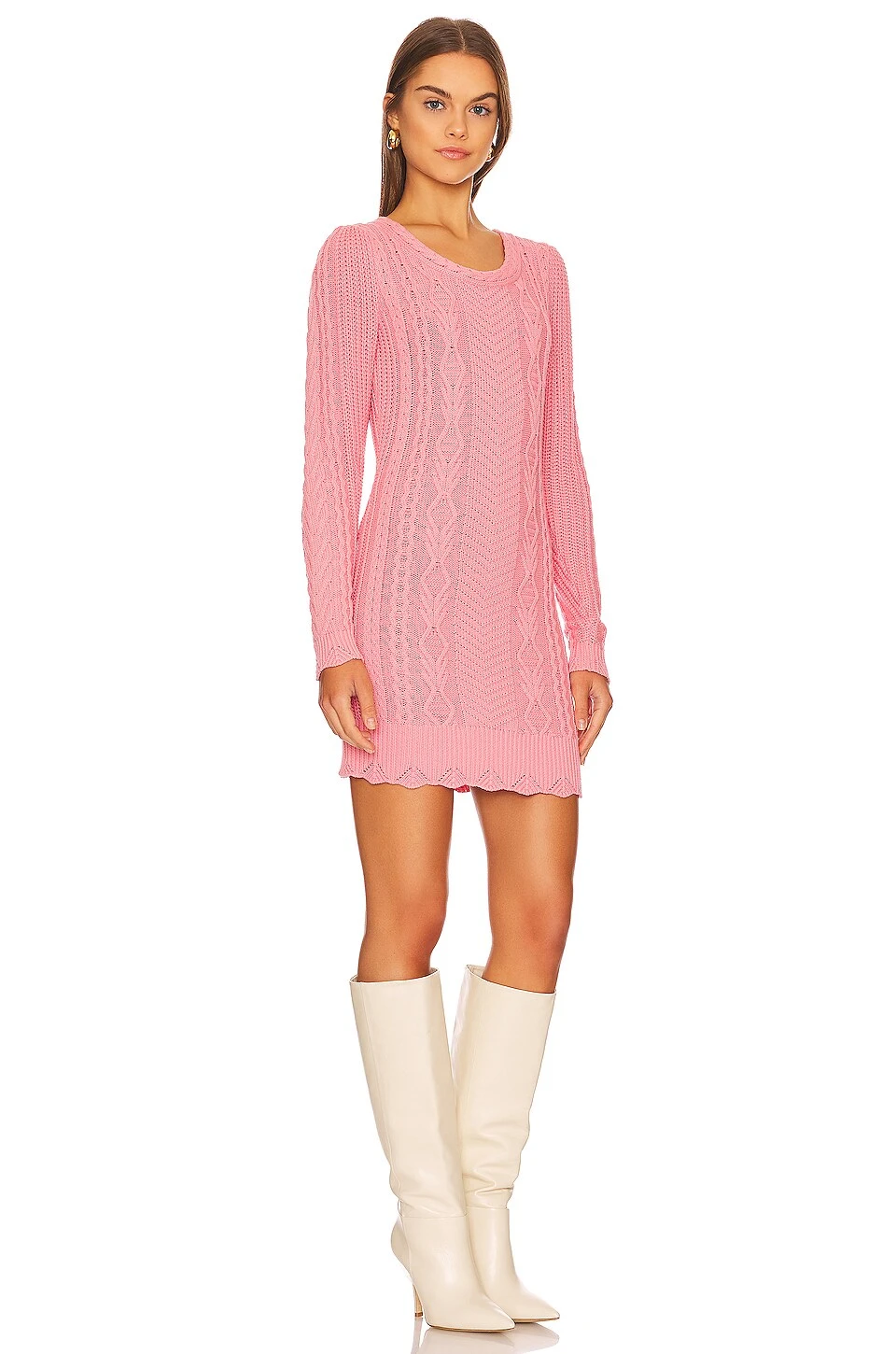 LoveShackFancy Simmonette Mini Dress Powder Blush 4 LoveShackFancy Simmonette Mini Dress Powder Blush - Image 2