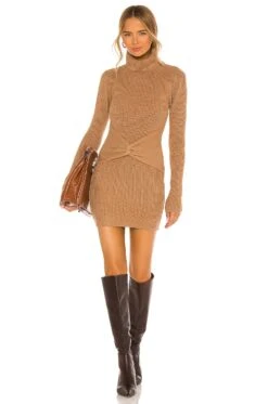 Tess Mini Dress Taupe