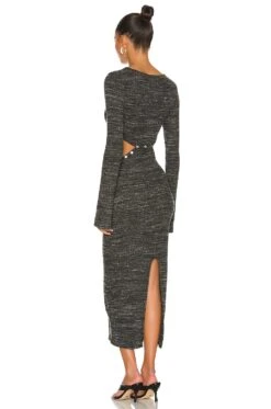 Jordy Midi Dress Heather Charcoal -Camila coelho || FREE PEOPLE || Bardot Sales LOVF WD3135 V3