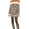 Francine Leopard Mini Dress Camel Multi -Camila coelho || FREE PEOPLE || Bardot Sales LOVF WD3409 V1