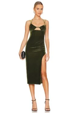 ROBE MI-LONGUE HART Dark Olive