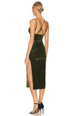 ROBE MI-LONGUE HART Dark Olive -Camila coelho || FREE PEOPLE || Bardot Sales LOVF WD3501 V4