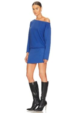 Madison Sweatshirt Dress Navy -Camila coelho || FREE PEOPLE || Bardot Sales LOVF WD3600 V3