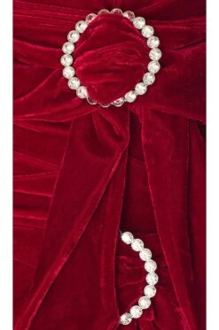 Edith Gown Crimson Red -Camila coelho || FREE PEOPLE || Bardot Sales LOVF WD3603 V5