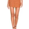 Malik Crochet V Waist Mini Skirt Cocoa Brown -Camila coelho || FREE PEOPLE || Bardot Sales LOVF WQ620 V1